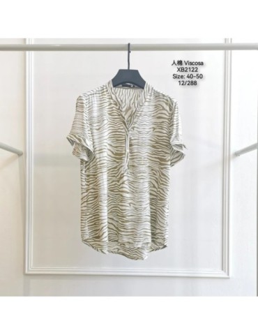 Camisa Viscosa XB2122-ANIMAL PRINT (Pack 12)