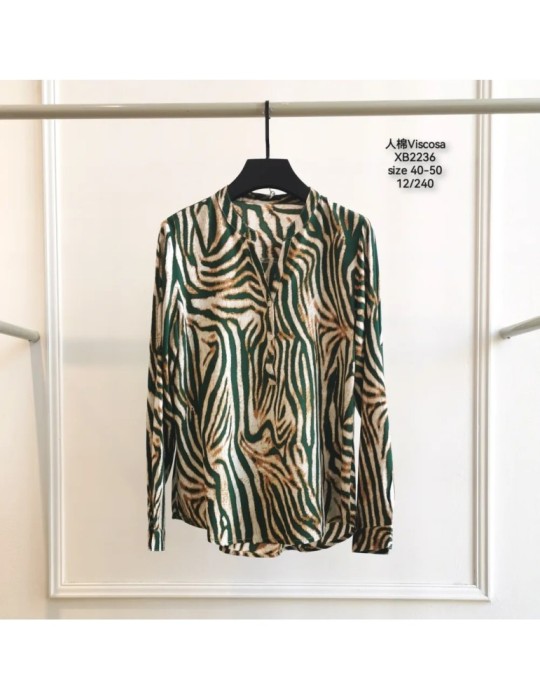 Camisa Viscosa XB2236-ANIMAL PRINT (Pack 12)