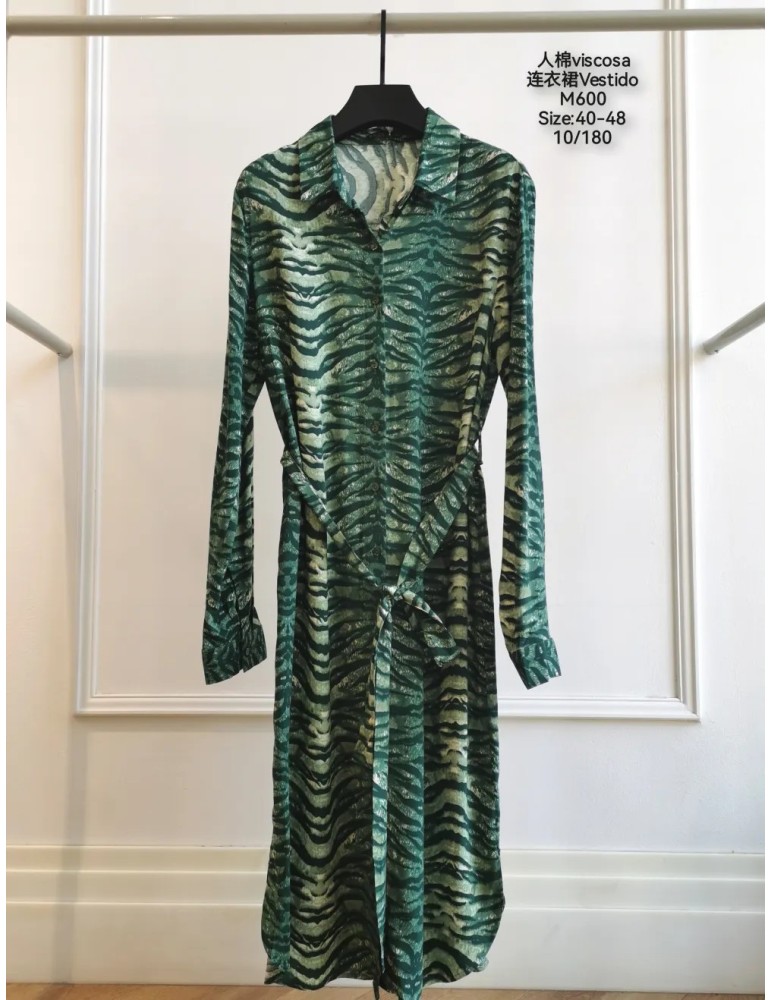 Vestido Viscosa Manga Larga M600-ANIMAL PRINT (Pack 10)