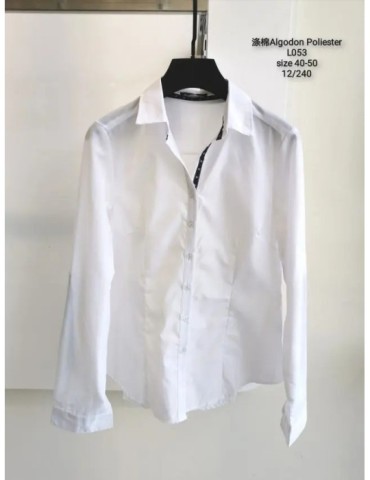 Camisa Oxford L053-Blanco (Pack 12)