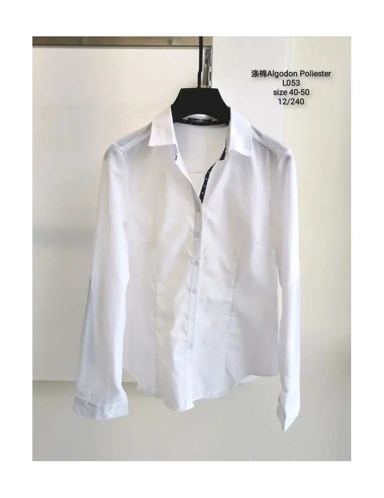 Camisa Oxford L053-Blanco (Pack 12)