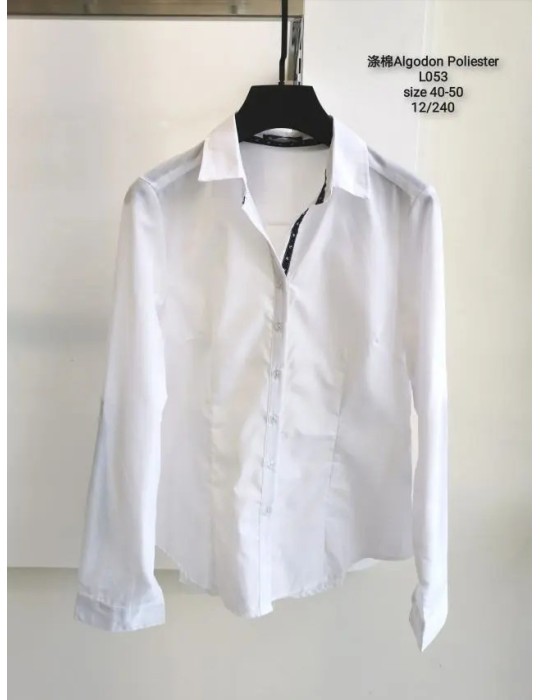 Camisa Oxford L053-Blanco (Pack 12)