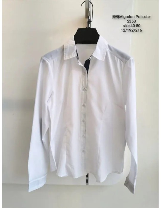 Camisa Oxford S353-BLANCO (Pack 12)