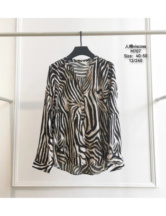 Camisa Viscosa M707-ANIMAL PRINT (Pack 12)