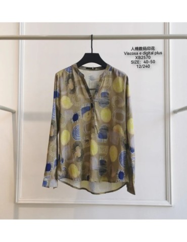 ▷ Camisa Viscosa Estampada XB2570 | Ropa Al por Mayor