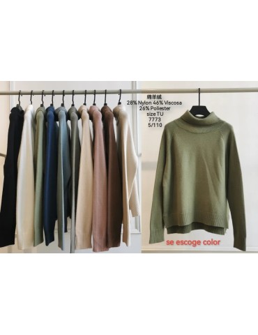 Jersey Cuello Alto 7773-CAFE (Pack5) 2