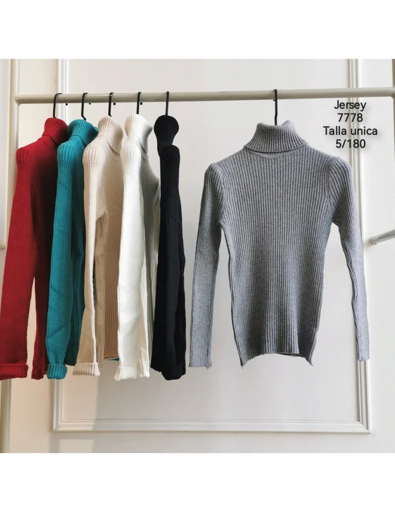 Jersey Cuello Alto 7778 GRIS (Pack 5)