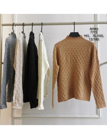 Jersey Cuello Medio 7772-MEZCLADO (Pack10)