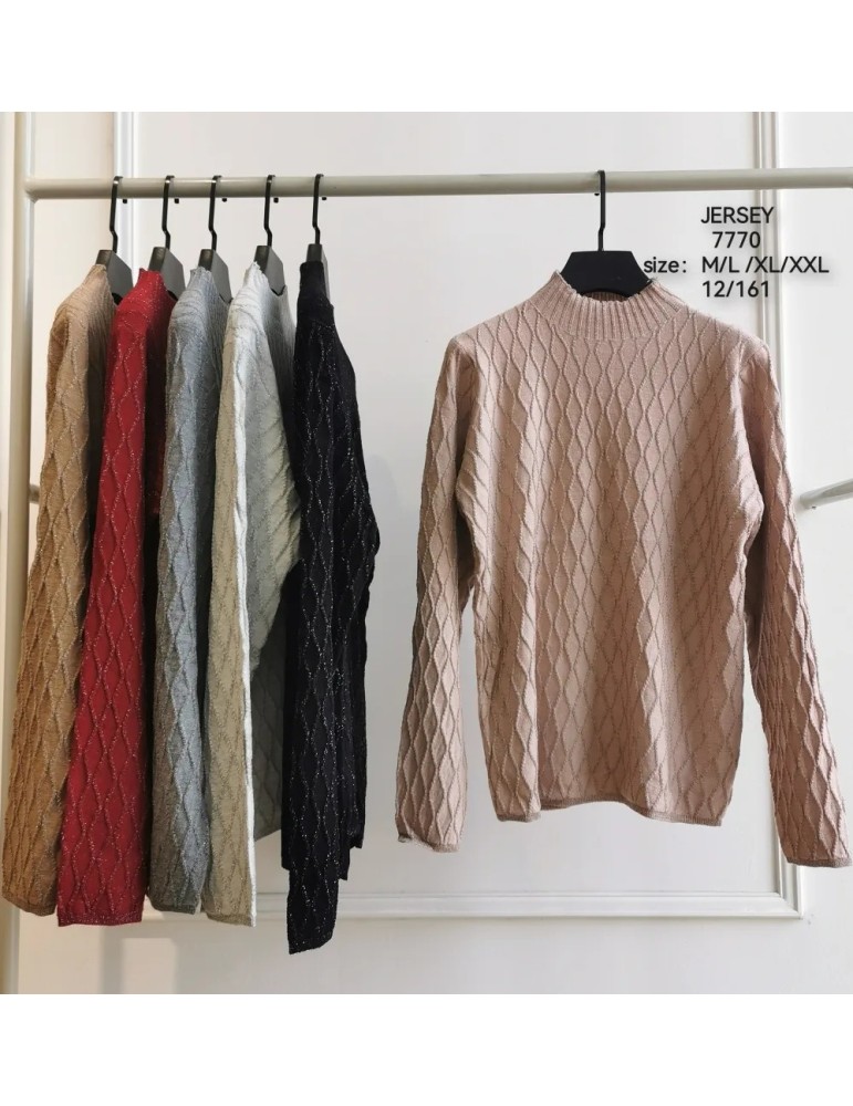 Jersey Cuello Medio 7770-MEZCLADO (Pack12)