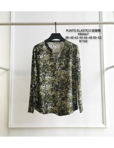Camisa Punto Elástico XB2667-ANIMAL PRINT (Pack 8)
