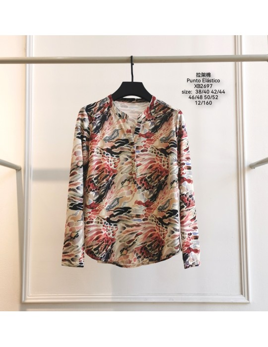 Camisa Punto Elástico XB2697-ANIMAL PRINT (Pack8)