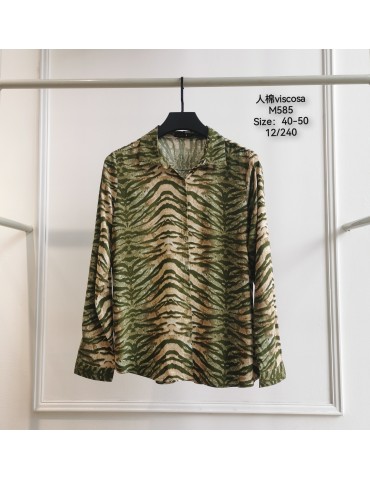 Camisa Viscosa M585-ANIMAL PRINT (Pack 12)
