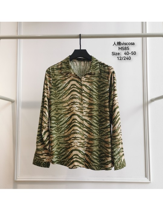 Camisa Viscosa M585-ANIMAL PRINT (Pack 12)
