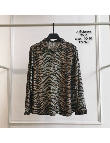 Camisa Viscosa M586-ANIMAL PRINT (Pack 12)
