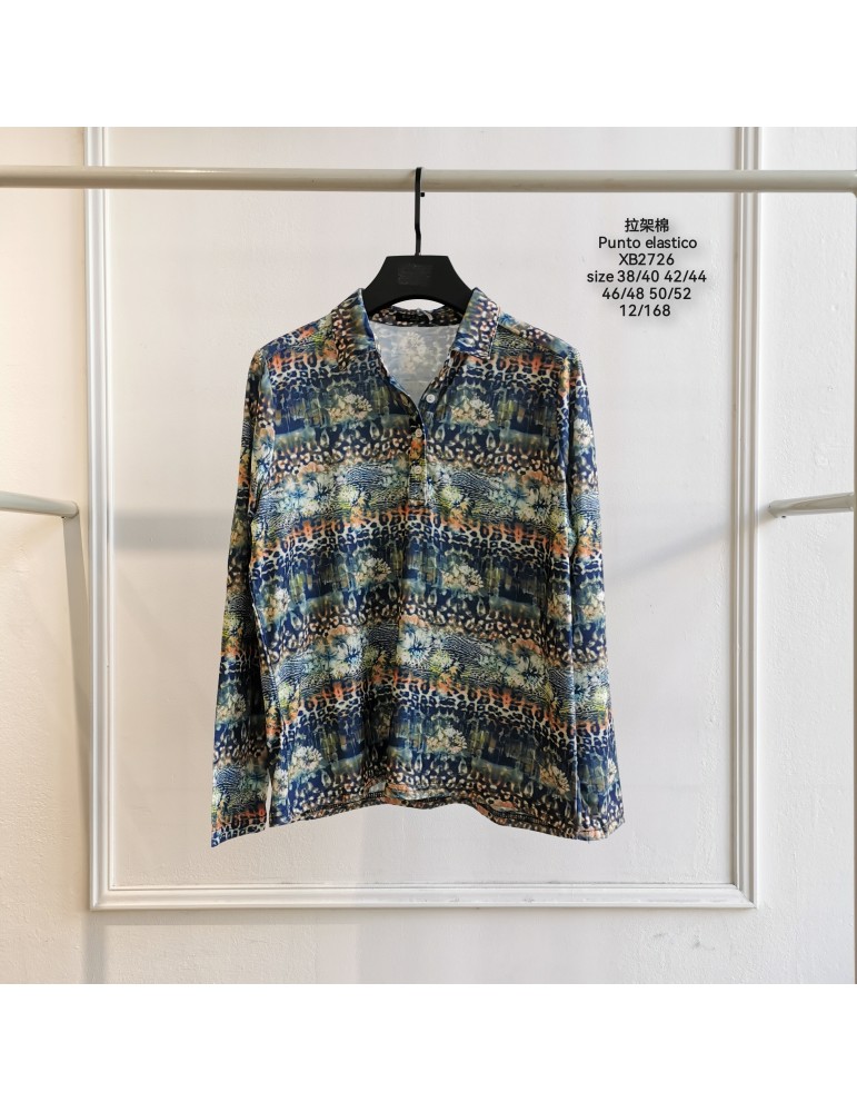 Camisa Punto Elástico Animal Print XB2726 (Pack 8)