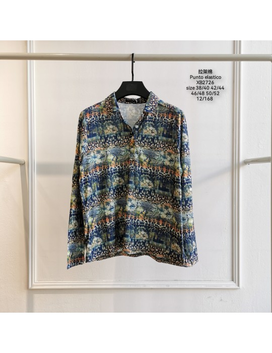 Camisa Punto Elástico Animal Print XB2726 (Pack 8)
