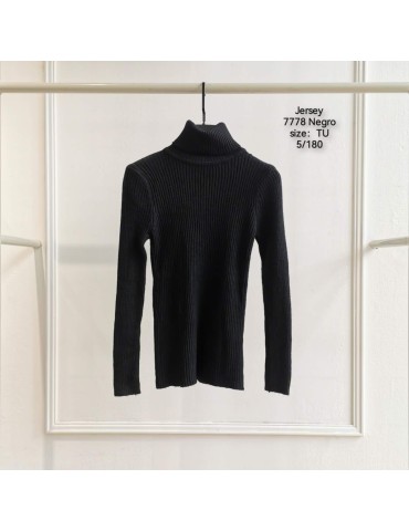 Jersey Cuello Alto 7778 NEGRO (Pack 5)