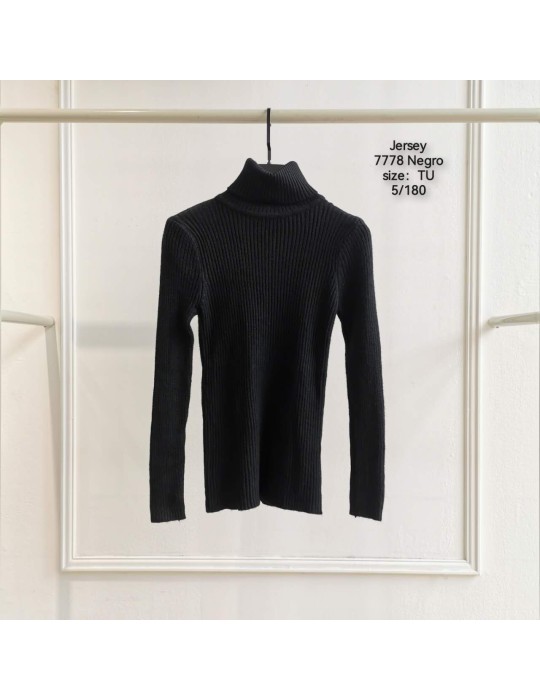 Jersey Cuello Alto 7778 NEGRO (Pack 5)