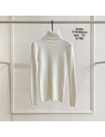 Jersey Cuello Alto 7778 BLANCO (Pack 5)