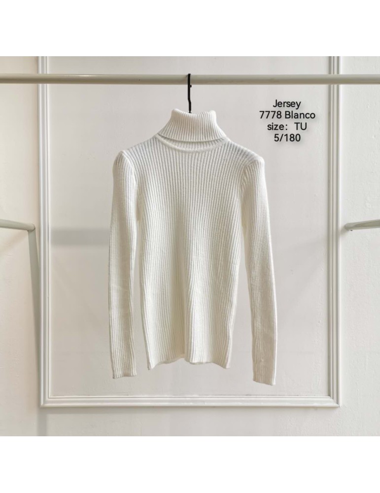 Jersey Cuello Alto 7778 BLANCO (Pack 5)