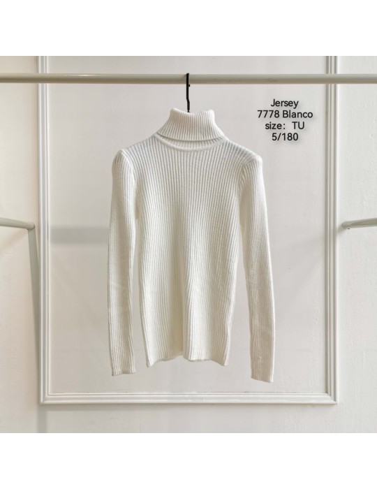 Jersey Cuello Alto 7778 BLANCO (Pack 5)