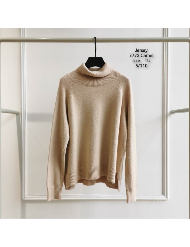 Jersey Cuello Alto 7773-CAMEL (Pack5)