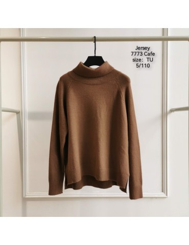 Jersey Cuello Alto 7773-CAFE (Pack5)