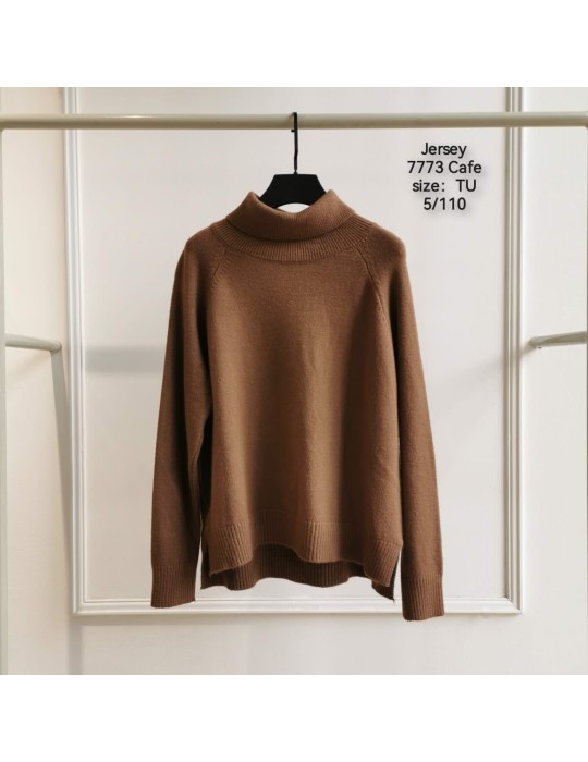 Jersey Cuello Alto 7773-CAFE (Pack5)