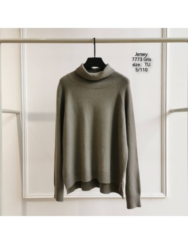 Jersey Cuello Alto 7773-GRIS (Pack5)