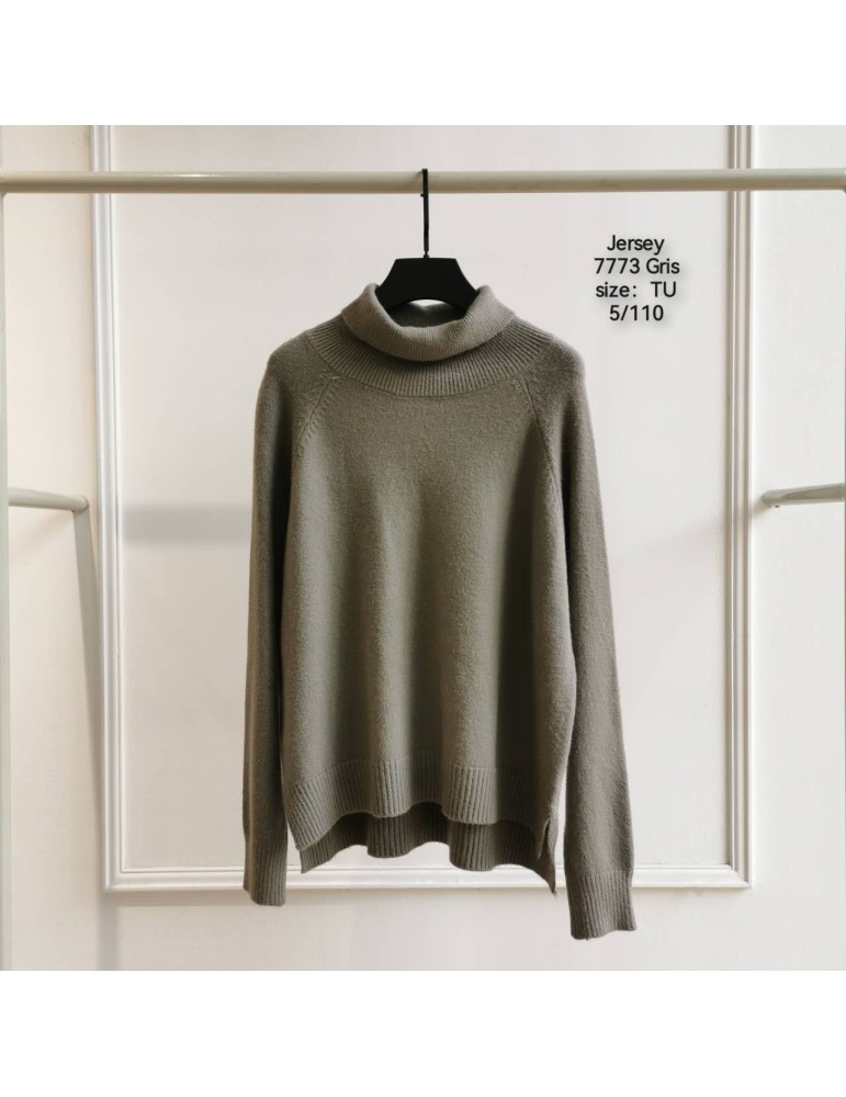 Jersey Cuello Alto 7773-GRIS (Pack5)