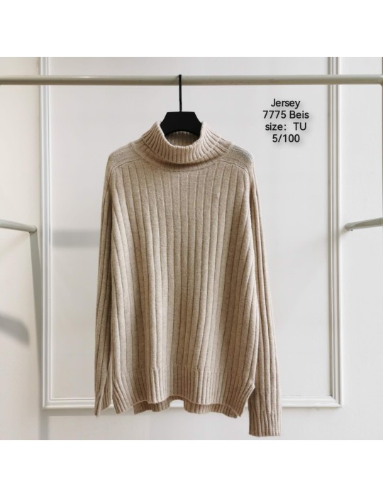 Jersey Cuello Alto 7775 BEIS (Pack 5)