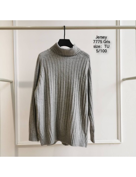 Jersey Cuello Alto 7775 GRIS (Pack5)