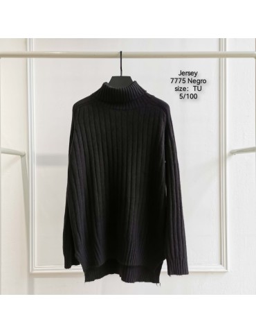 Jersey Cuello Alto 7775 NEGRO (Pack5)