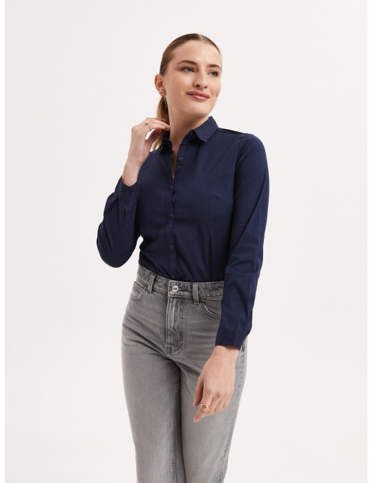 Camisa Oxford M077 Azul Marino (Pack 12)