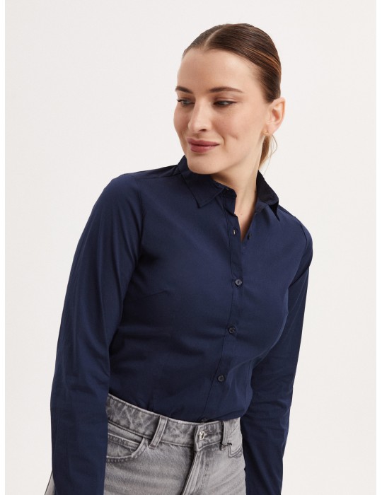 Camisa Oxford M077 Azul Marino (Pack 12)