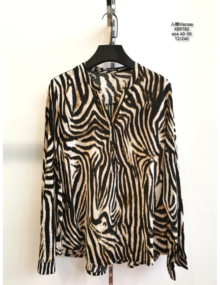 Camisa Viscosa XB9782-ANIMAL PRINT (Pack 12) Camisa Viscosa XB9782-ANIMAL PRINT (Pack 12)
