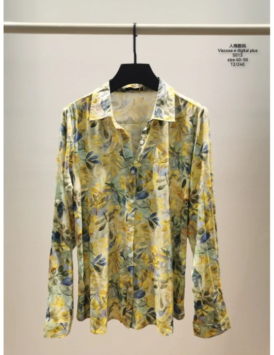 ▷ Camisa Viscosa Mujer S013 Estampada (Pack 12)