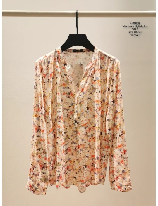 ▷ Camisa Viscosa Mujer Estampado S025 (Pack 12)
