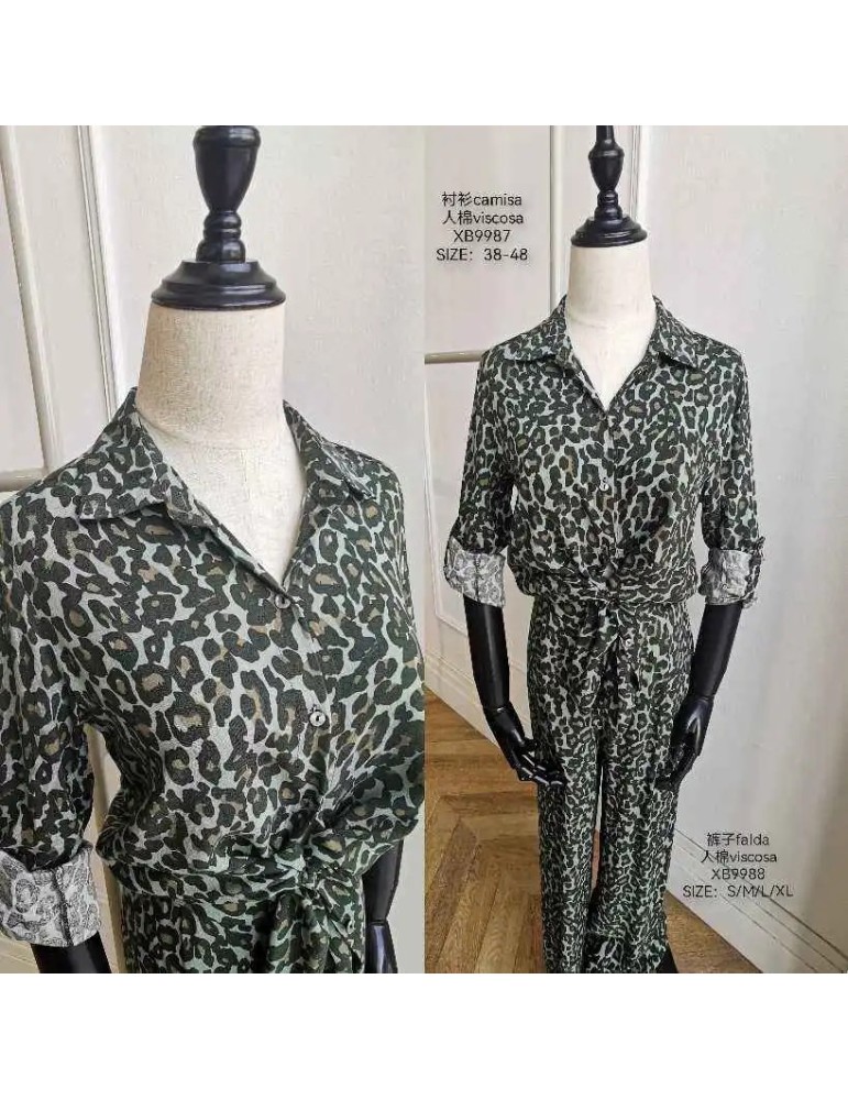 Camisa Viscosa XB9987-ANIMAL PRINT (Pack 12)