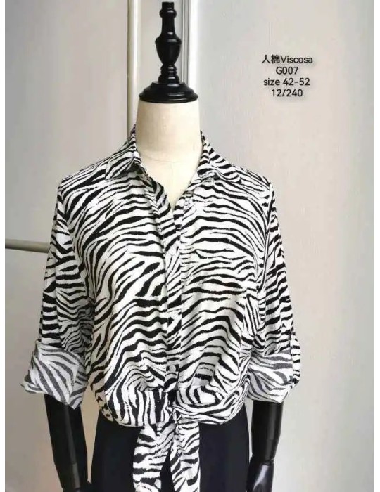 Camisa Viscosa G007-ANIMAL PRINT (Pack 12) Camisa Viscosa G007-ANIMAL PRINT (Pack 12)