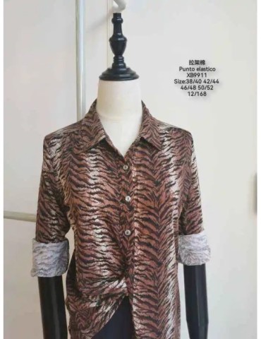 Camisa Punto Elástico XB9911-Animal Print (Pack 12)