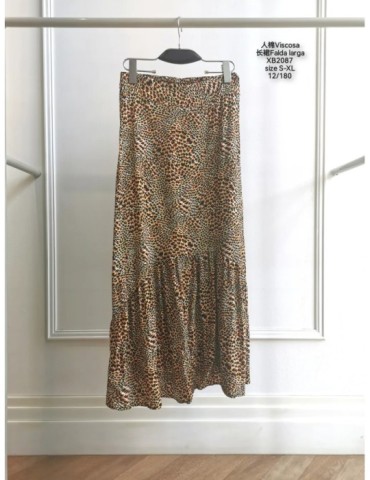 Falda Viscosa XB2087-ANIMAL PRINT (Pack 12)