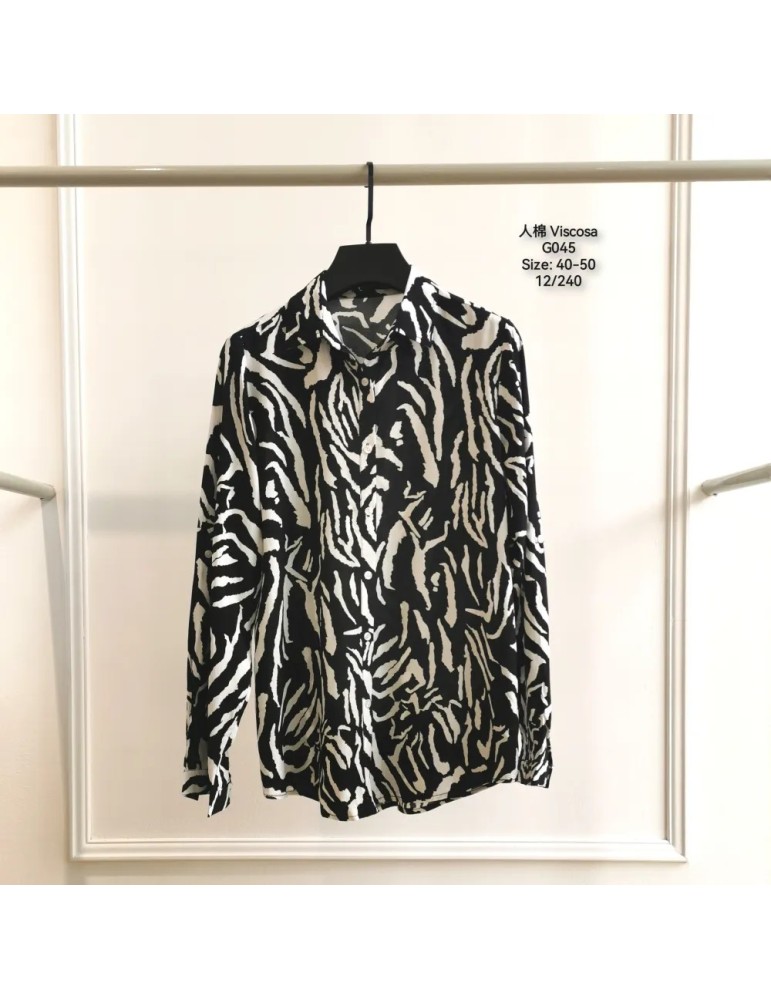 Camisa Viscosa G045-ANIMAL PRINT (Pack 12)
