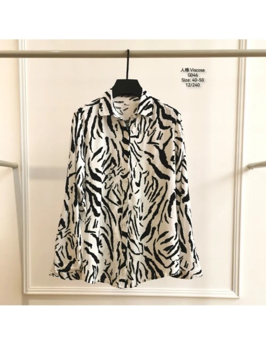 Camisa Viscosa G046-ANIMAL PRINT (Pack 12)