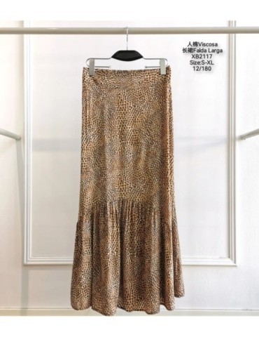Falda Viscosa XB2117-ANIMAL PRINT (Pack 12)