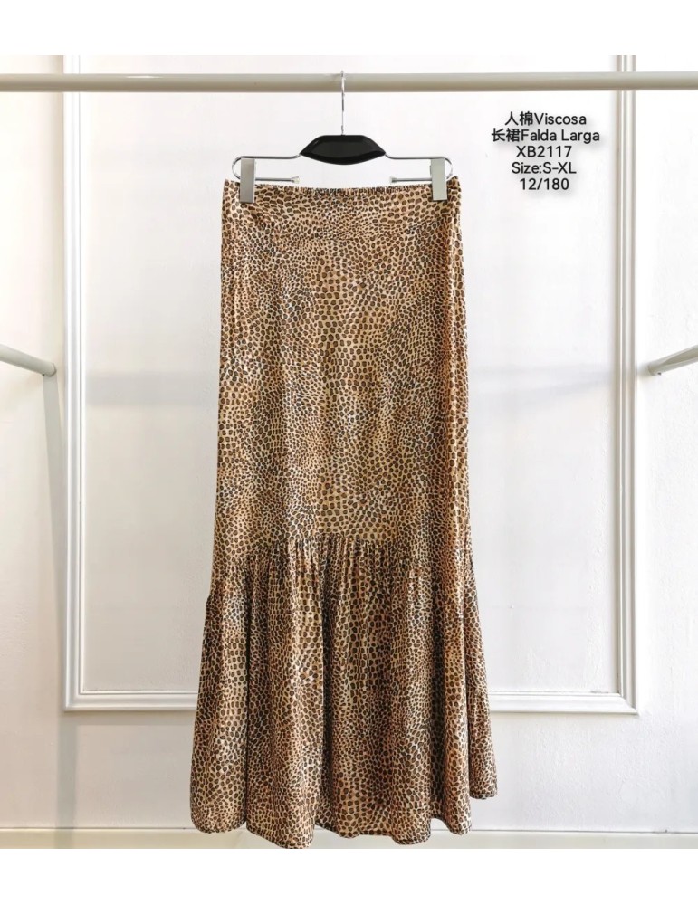 Falda Viscosa XB2117-ANIMAL PRINT (Pack 12)