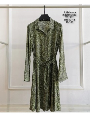 Vestido Viscosa XB2112-ANIMAL PRINT (Pack 10)