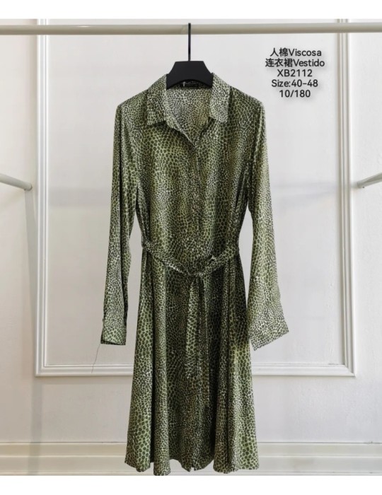 Vestido Viscosa XB2112-ANIMAL PRINT (Pack 10)