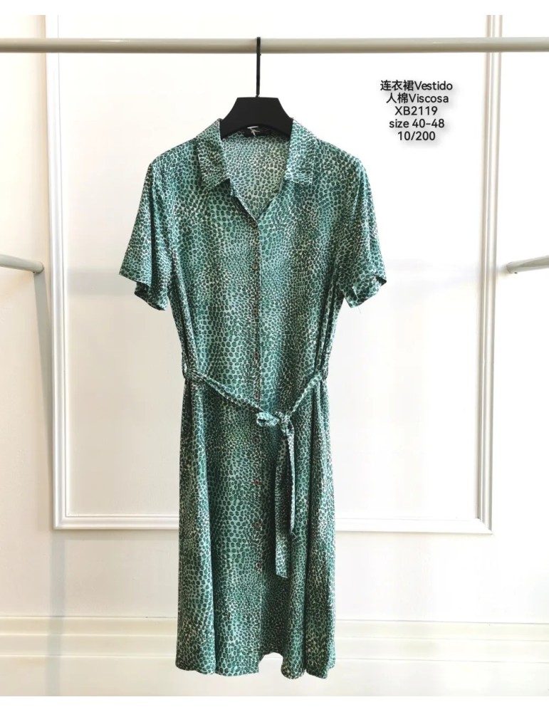 Vestido Viscosa XB2119-ANIMAL PRINT (Pack 10) Vestido Viscosa XB2119-ANIMAL PRINT (Pack 10)