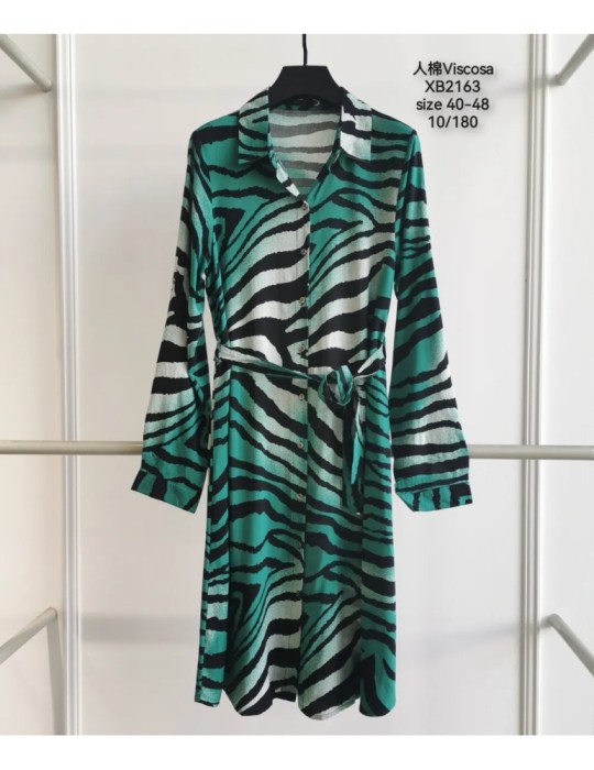 Vestido Viscosa XB2163-ANIMAL PRINT (Pack 10)